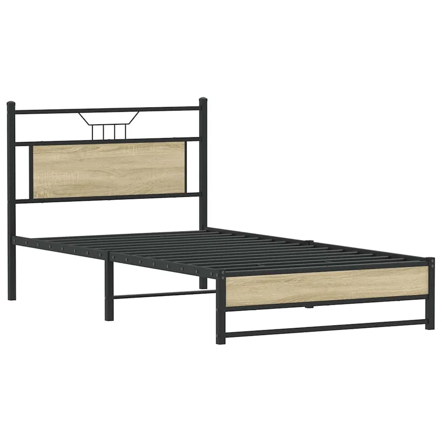 Cadre de lit sans matelas chêne sonoma 100x200 cm - 3