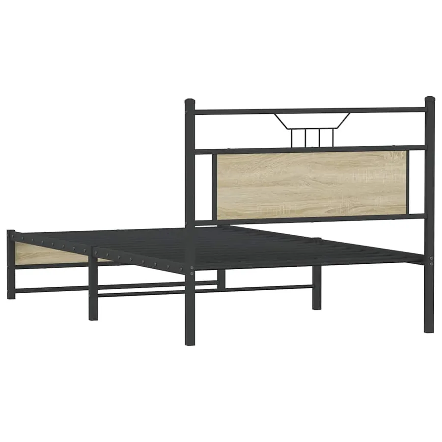 Cadre de lit sans matelas chêne sonoma 100x200 cm - 8