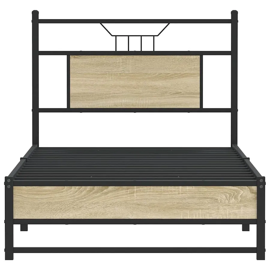 Cadre de lit sans matelas chêne sonoma 90x200 cm - 6