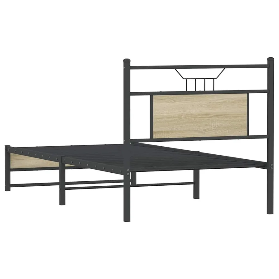 Cadre de lit sans matelas chêne sonoma 90x200 cm - 8
