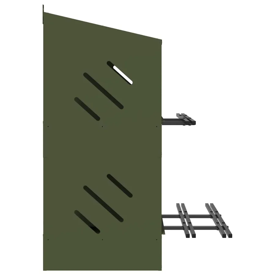 Nichoir à poules avec 6 compartiments vert olive métal - 6