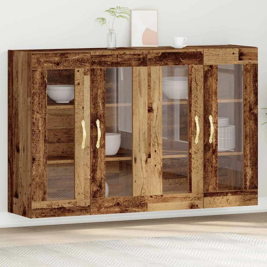 Cabinets muraux 2 pcs Bois Ancien 69,5 x 34 x 90 cm