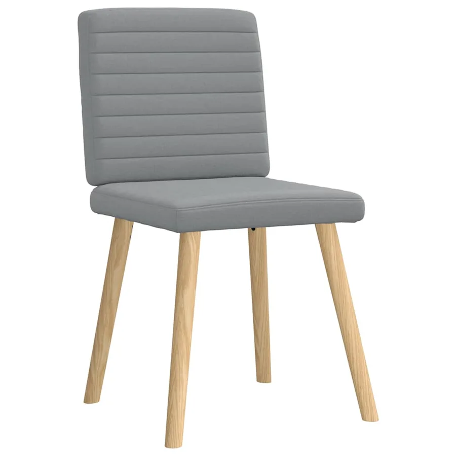 Chaises à manger lot de 6 gris clair tissu - 3