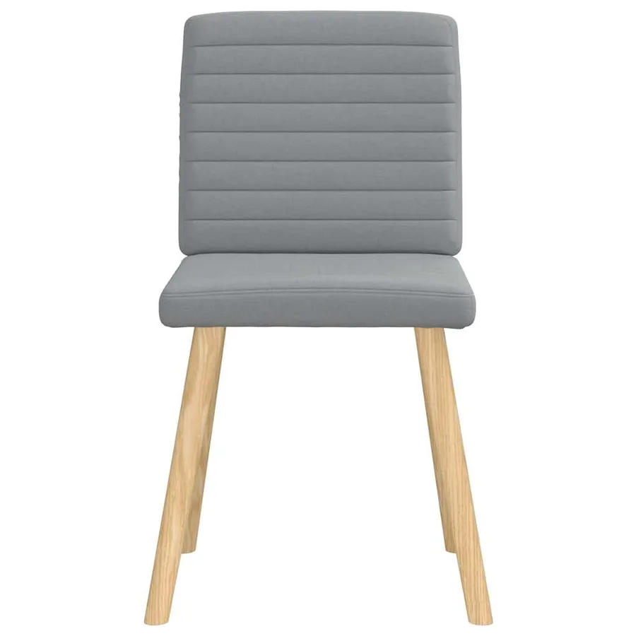 Chaises à manger lot de 6 gris clair tissu - 4