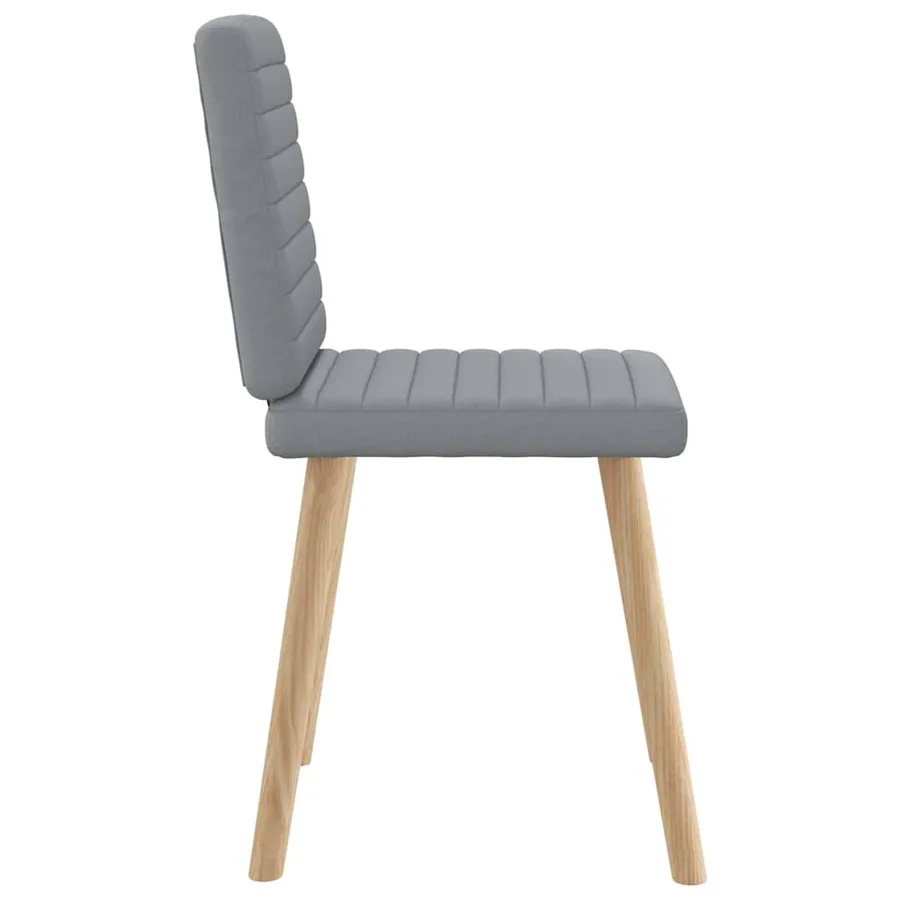 Chaises à manger lot de 6 gris clair tissu - 5