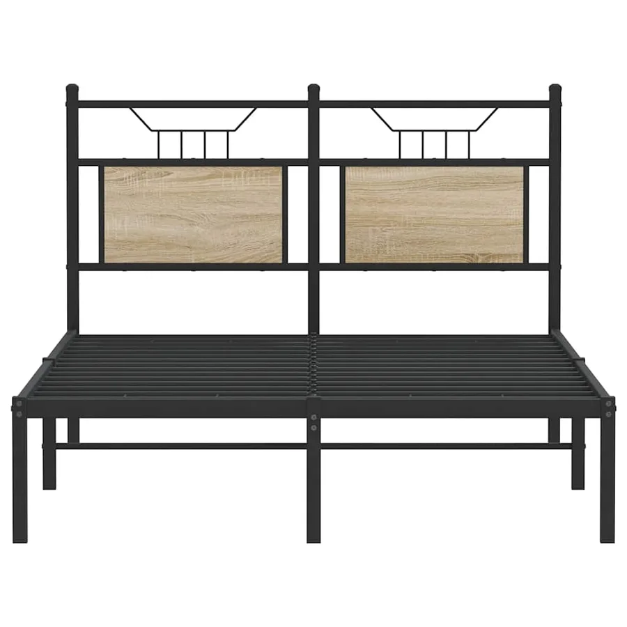 Cadre de lit sans matelas chêne sonoma 120x190 cm - 6