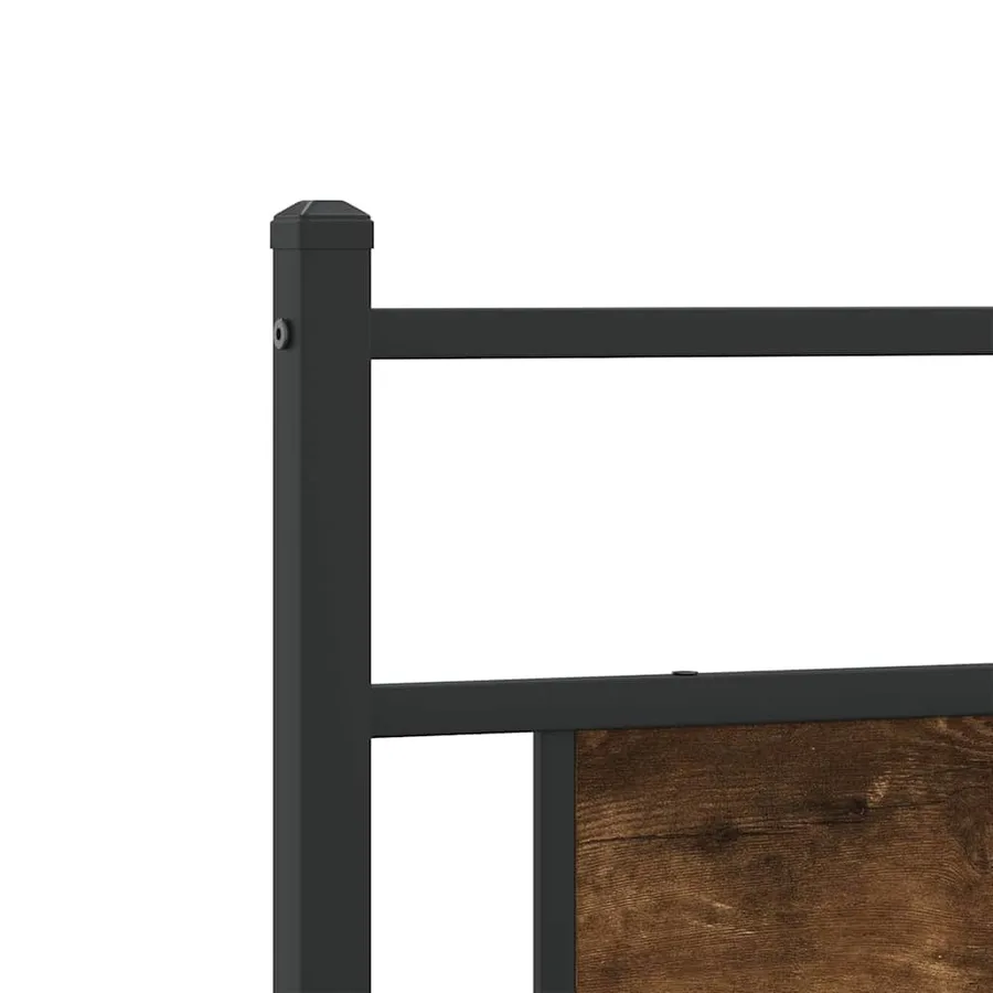 Cadre de lit sans matelas chêne fumé 193x201 cm bois ingénierie - 9