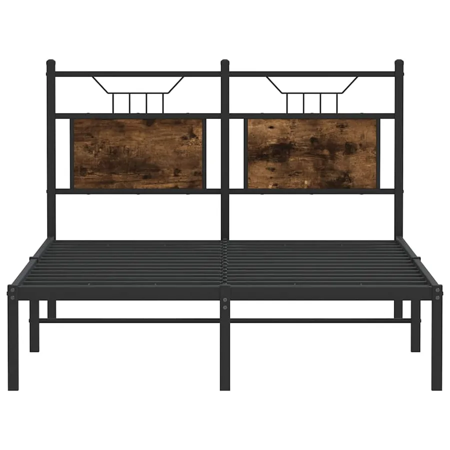 Cadre de lit sans matelas chêne fumé 120x190 cm bois ingénierie - 6