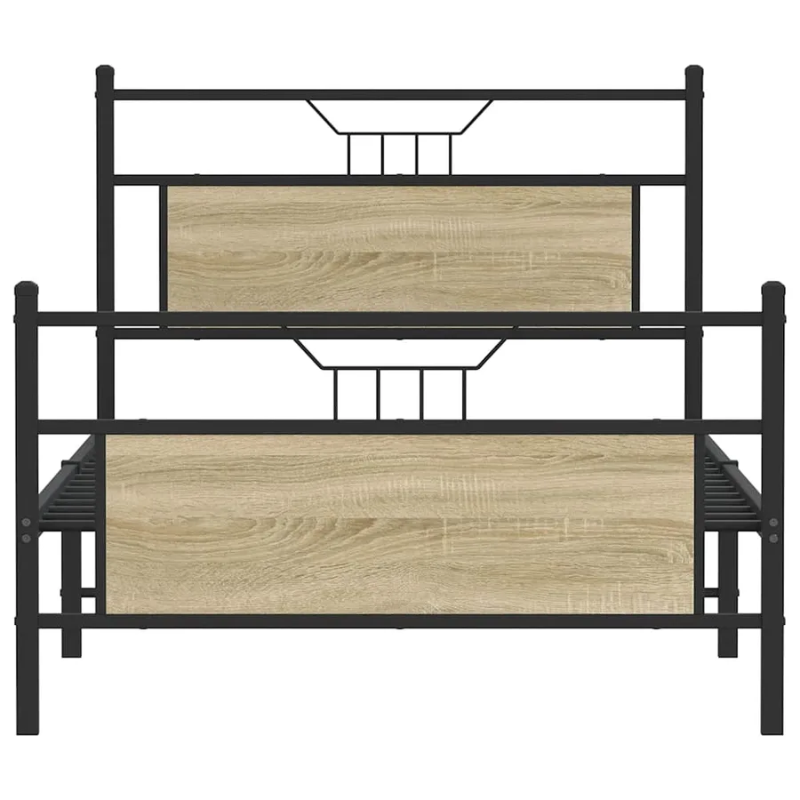 Cadre de lit sans matelas chêne sonoma 107x203 cm - 6