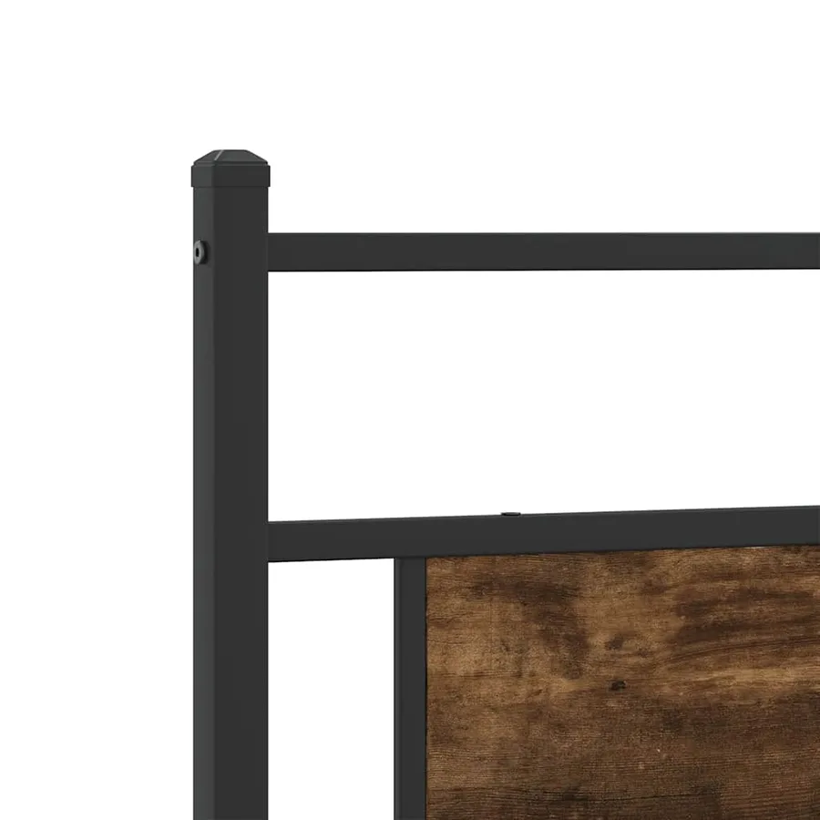 Cadre de lit sans matelas chêne fumé 100x190 cm bois ingénierie - 9