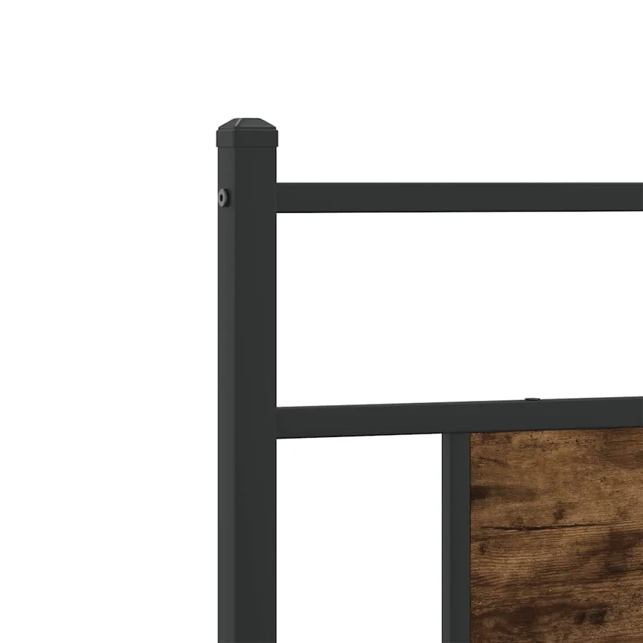 Cadre de lit sans matelas chêne fumé 90x200cm bois d'ingénierie - 9