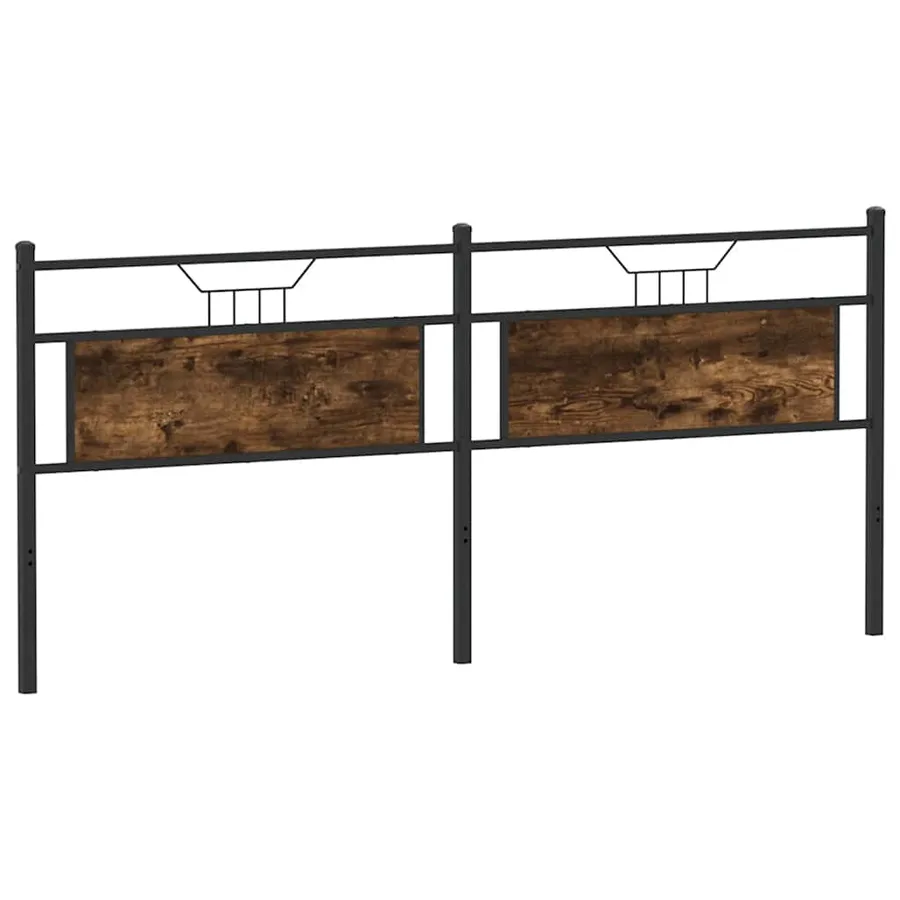 Tête de lit de remplacement chêne fumé 193 cm bois d'ingénierie et acier - 2