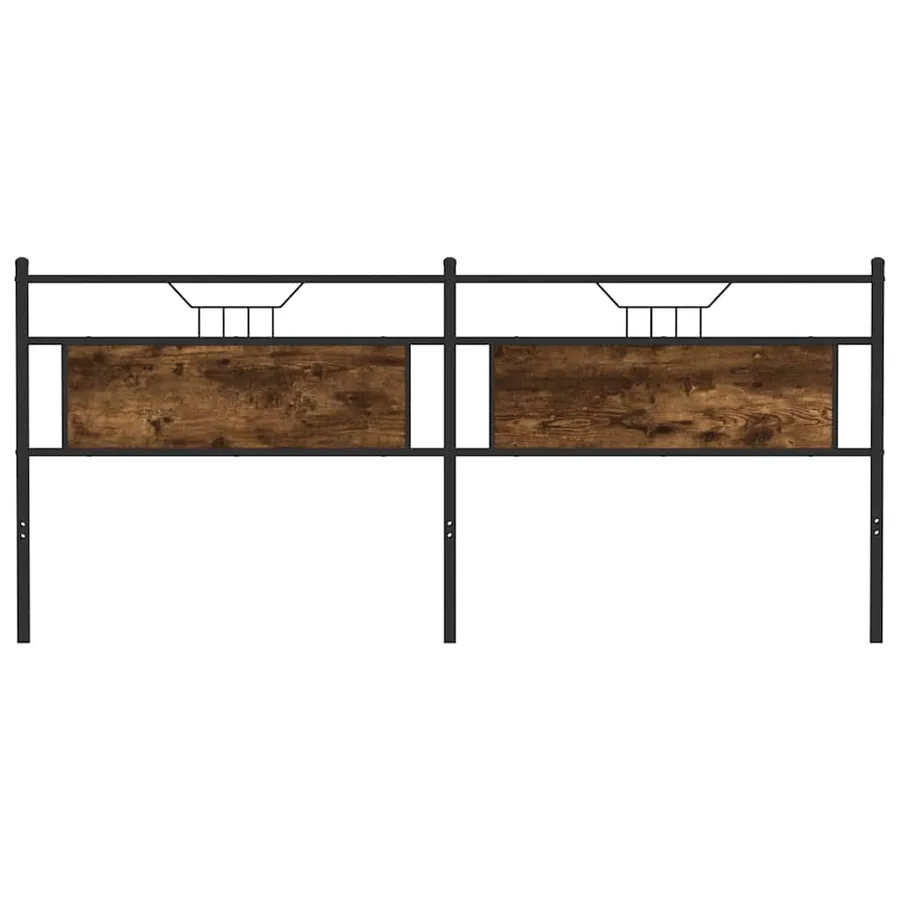 Tête de lit de remplacement chêne fumé 193 cm bois d'ingénierie et acier - 4