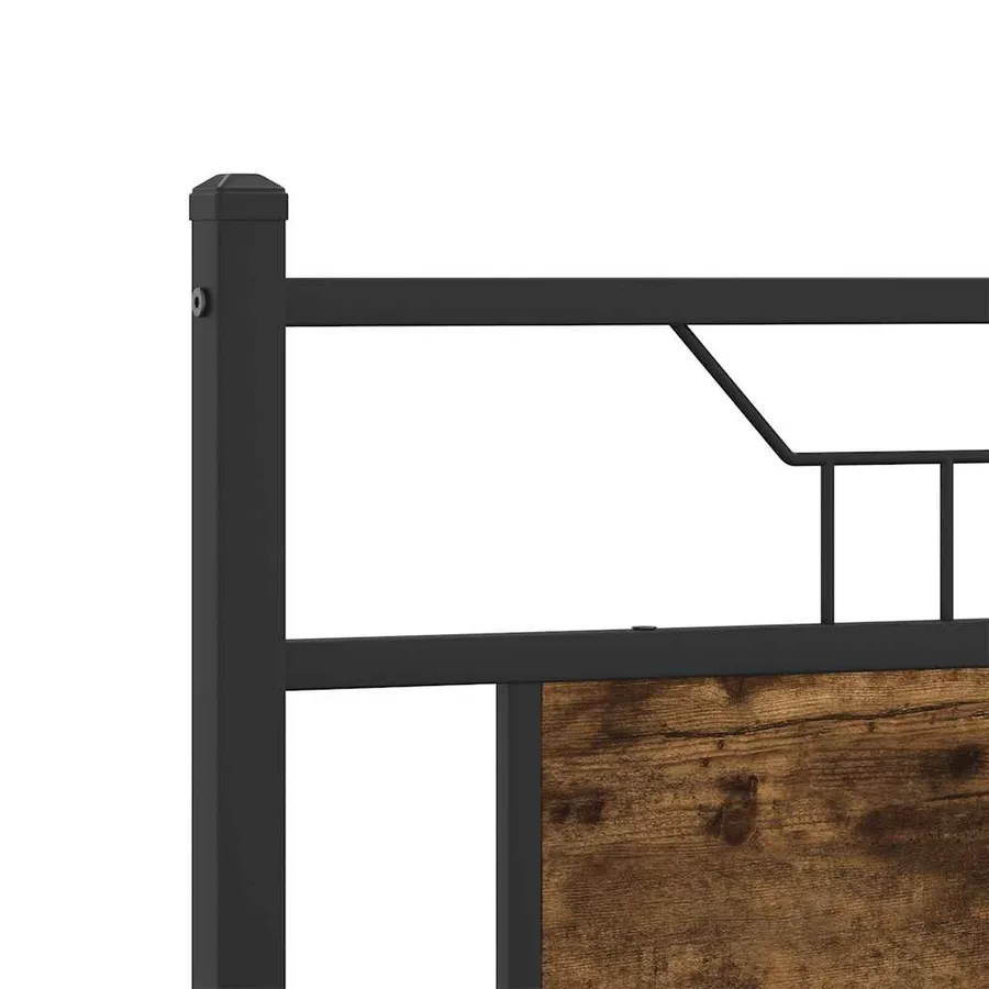 Tête de lit de remplacement chêne fumé 193 cm bois d'ingénierie et acier - 7