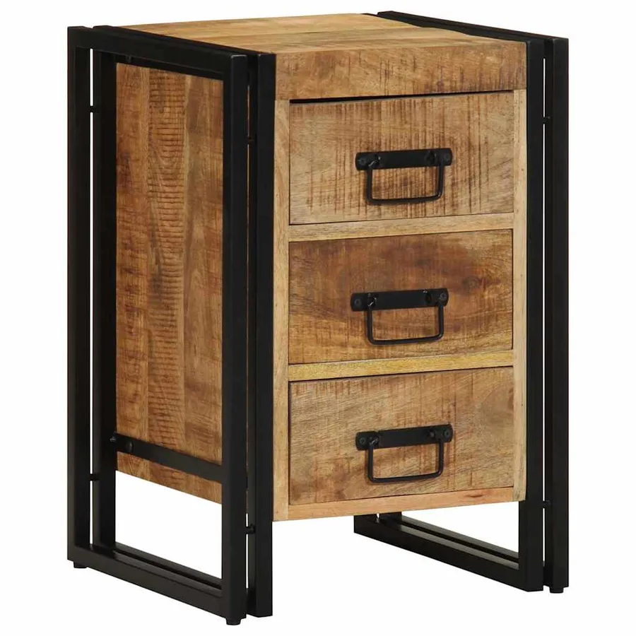 Cabinet de chevet Marron 40 x 40 x 59 cm Bois de mangue massif - 2