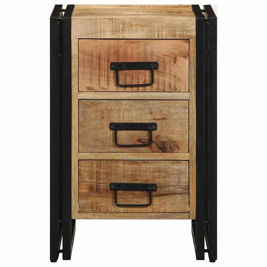 Cabinet de chevet Marron 40 x 40 x 59 cm Bois de mangue massif - 6