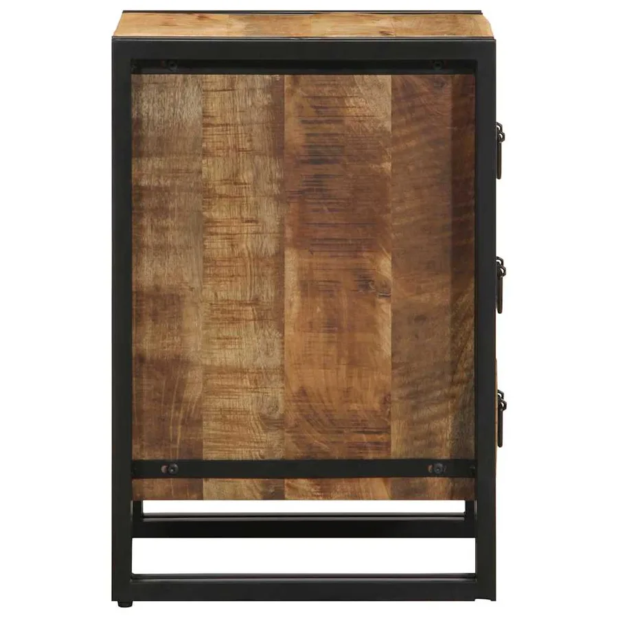 Cabinet de chevet Marron 40 x 40 x 59 cm Bois de mangue massif - 7