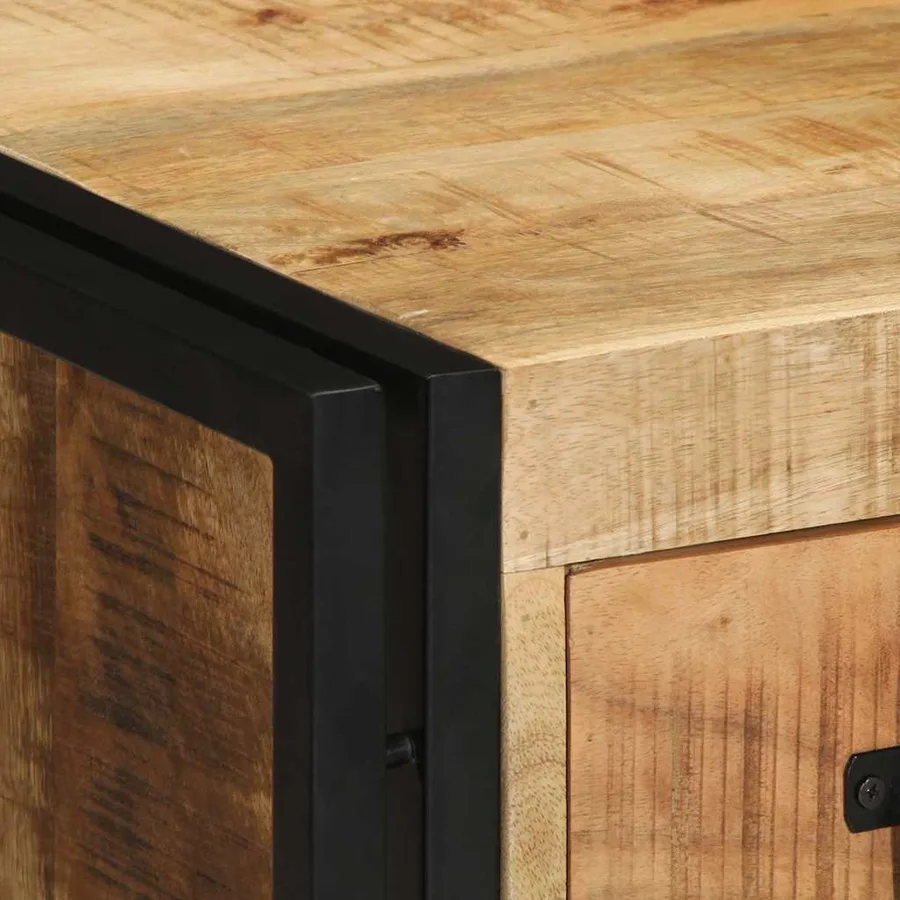 Cabinet de chevet Marron 40 x 40 x 59 cm Bois de mangue massif - 8