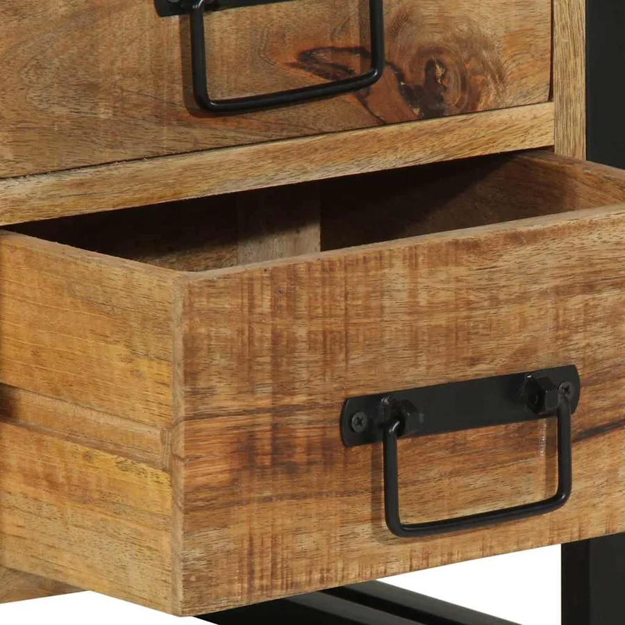 Cabinet de chevet Marron 40 x 40 x 59 cm Bois de mangue massif - 9