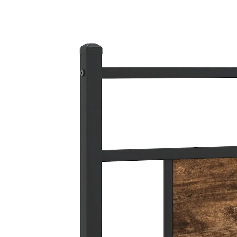 Cadre de lit sans matelas chêne fumé 90x190cm bois d'ingénierie - 9