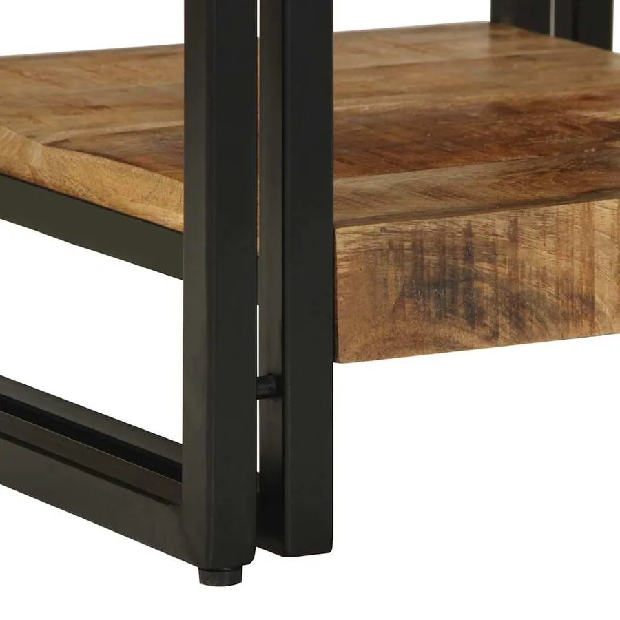Table basse Marron 40 x 40 x 38 cm Bois de mangue massif - 8