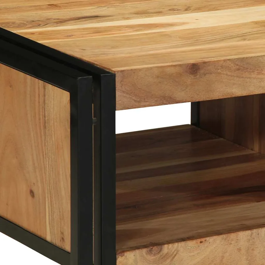 Table basse 50x50x38 cm bois massif acacia - 6
