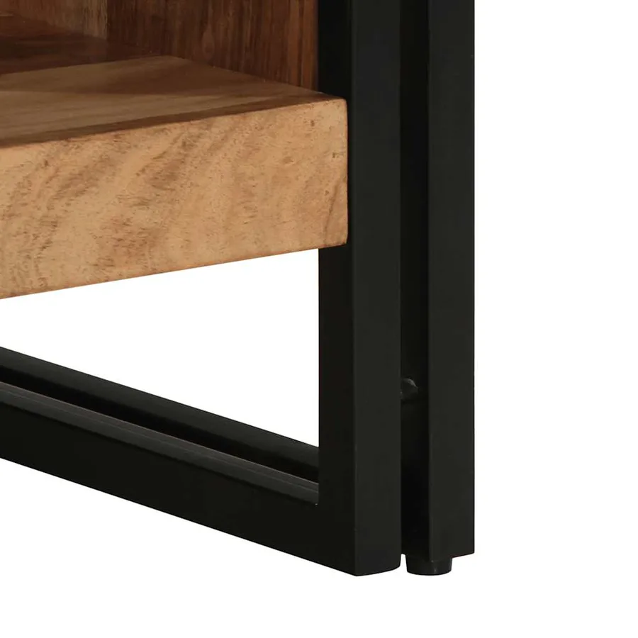 Table basse 50x50x38 cm bois massif acacia - 7