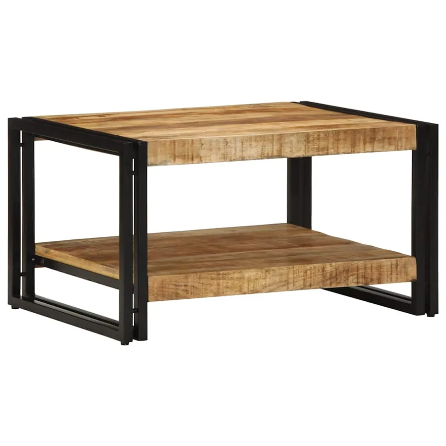Table basse 70x50x38 cm bois de manguier massif brut - 3