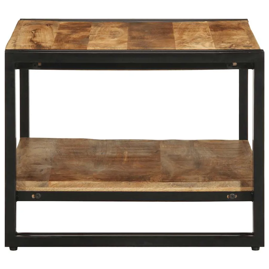 Table basse 70x50x38 cm bois de manguier massif brut - 5