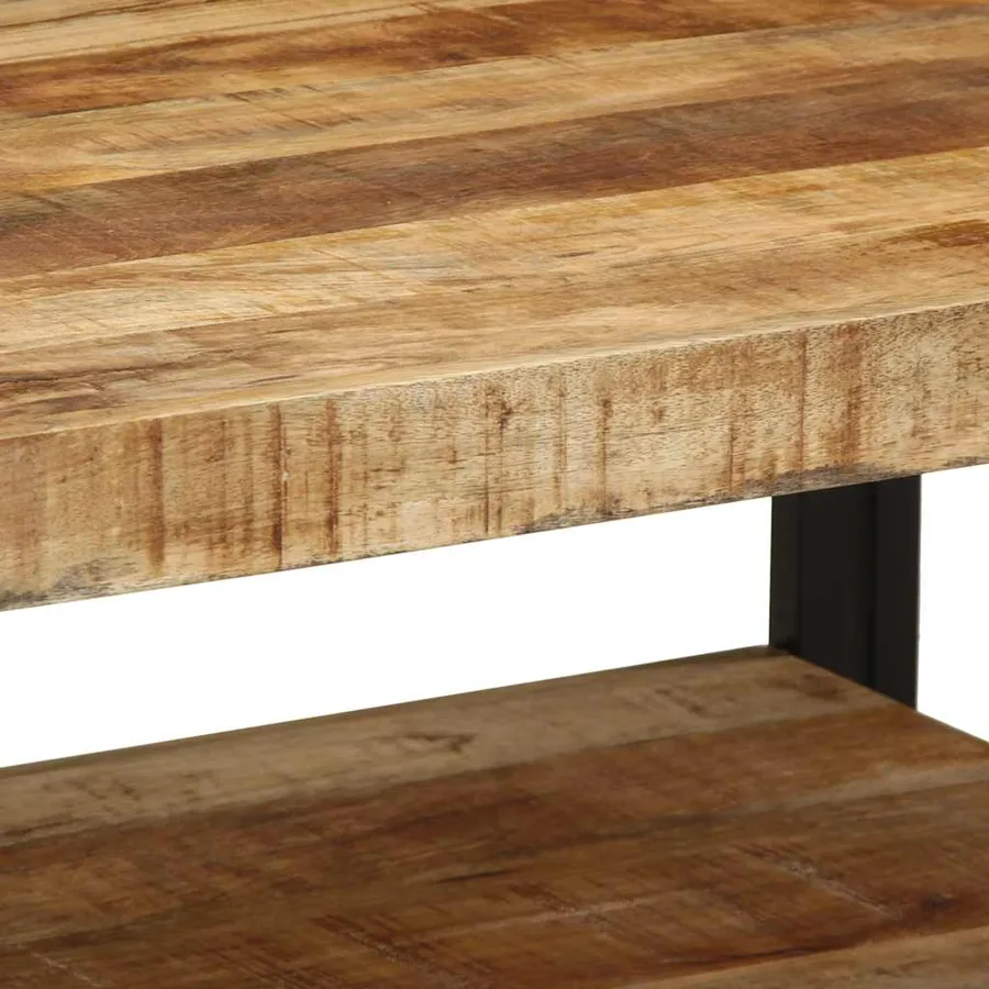 Table basse 70x50x38 cm bois de manguier massif brut - 7