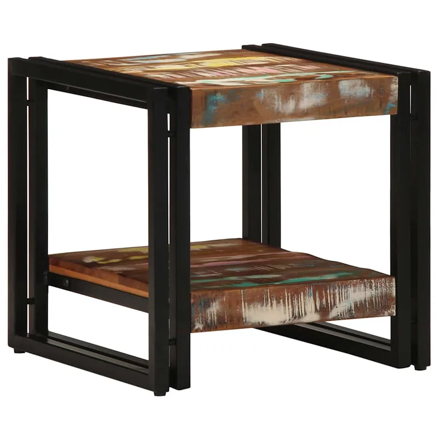 Table basse Multicolore 40 x 40 x 38 cm Bois Recyclé Solide - 2