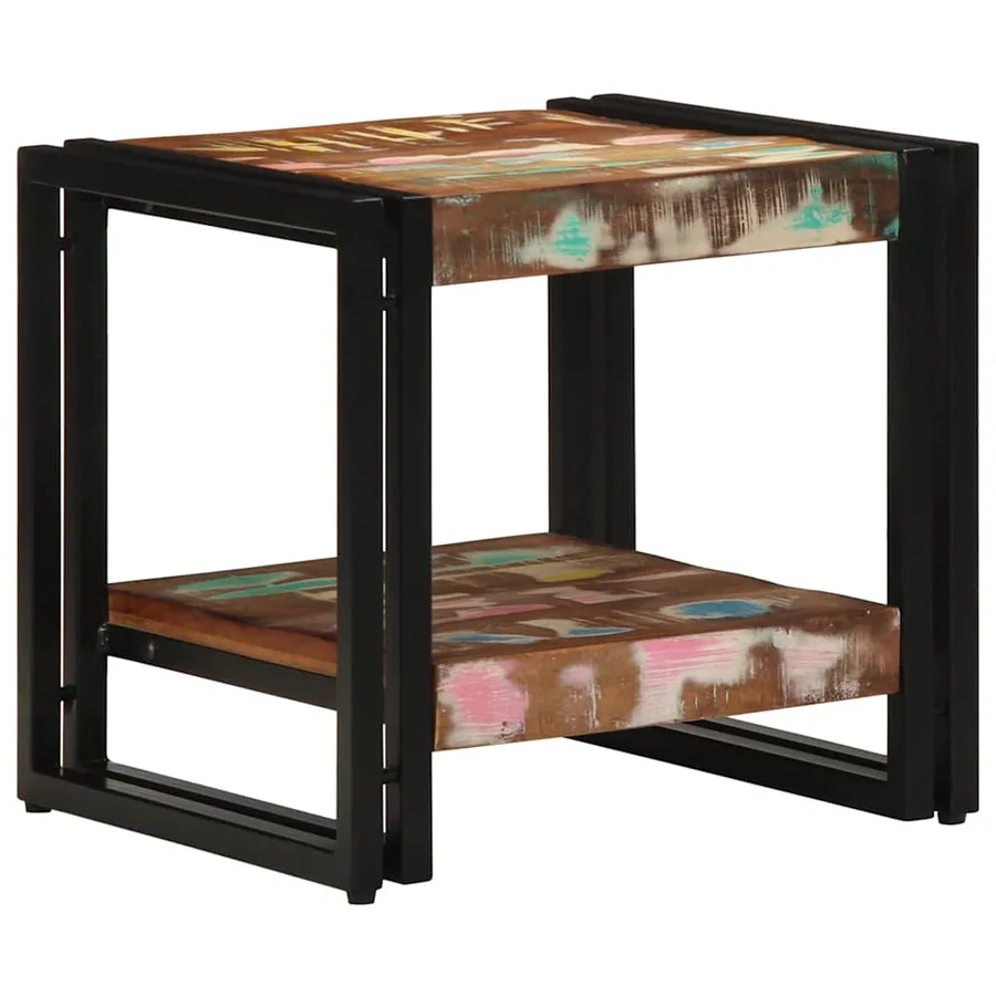 Table basse Multicolore 40 x 40 x 38 cm Bois Recyclé Solide - 3