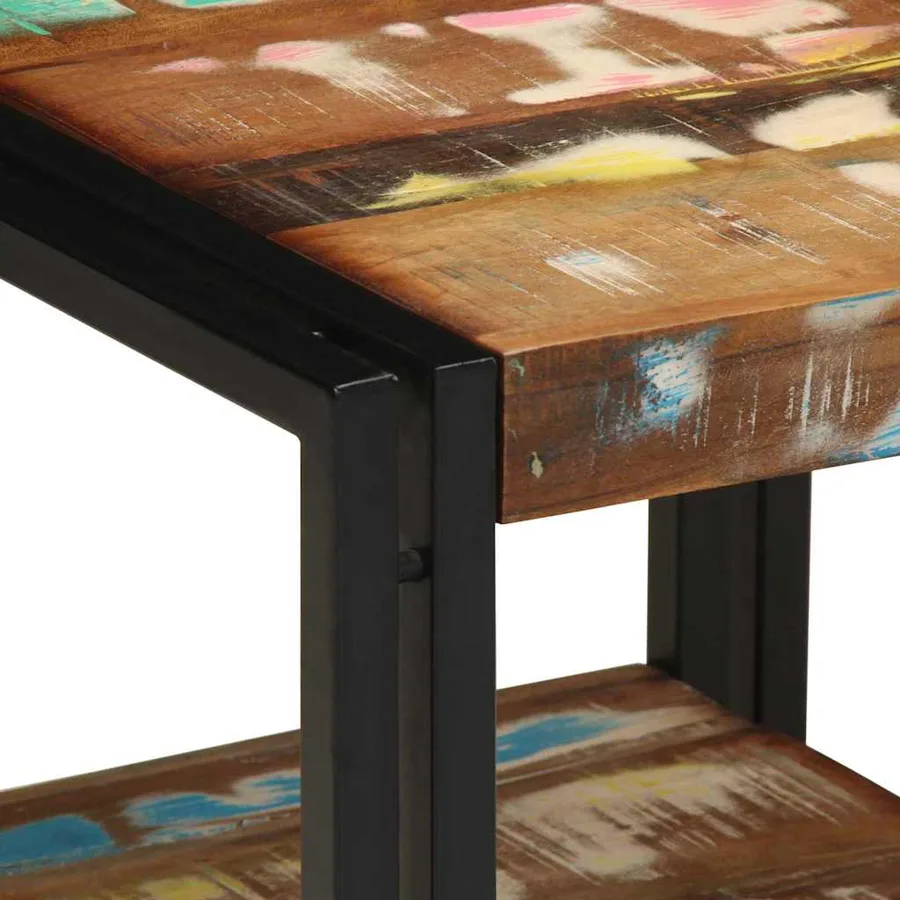 Table basse Multicolore 40 x 40 x 38 cm Bois Recyclé Solide - 6