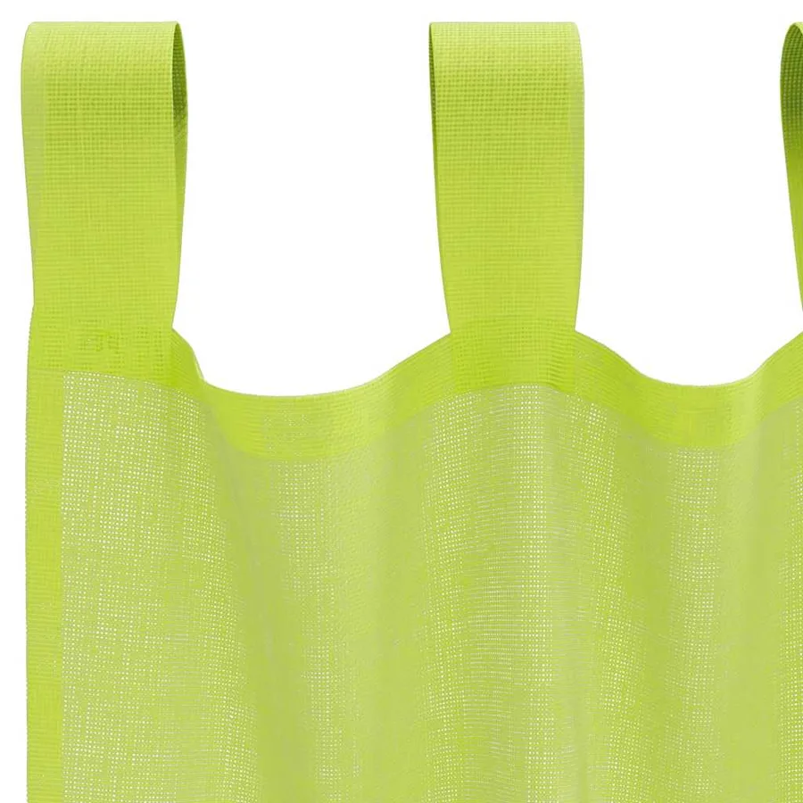 Rideaux en voile avec passants 2 pcs vert pomme - 5