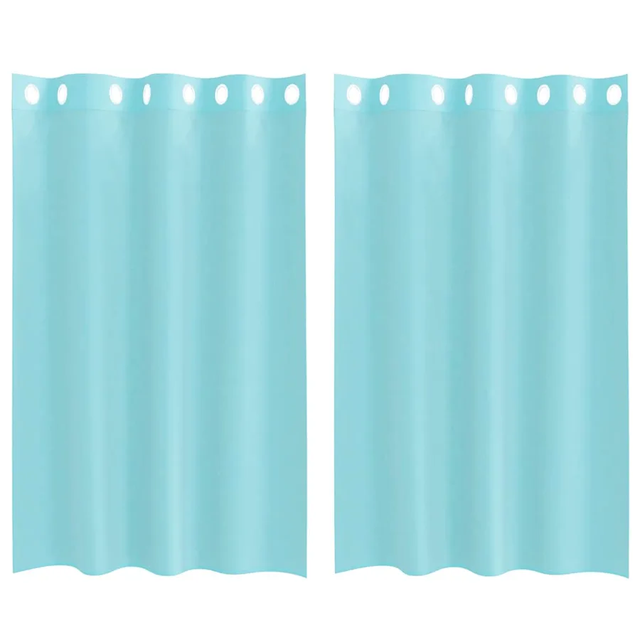 Rideaux en voile avec œillets 2 pcs turquoise - 2