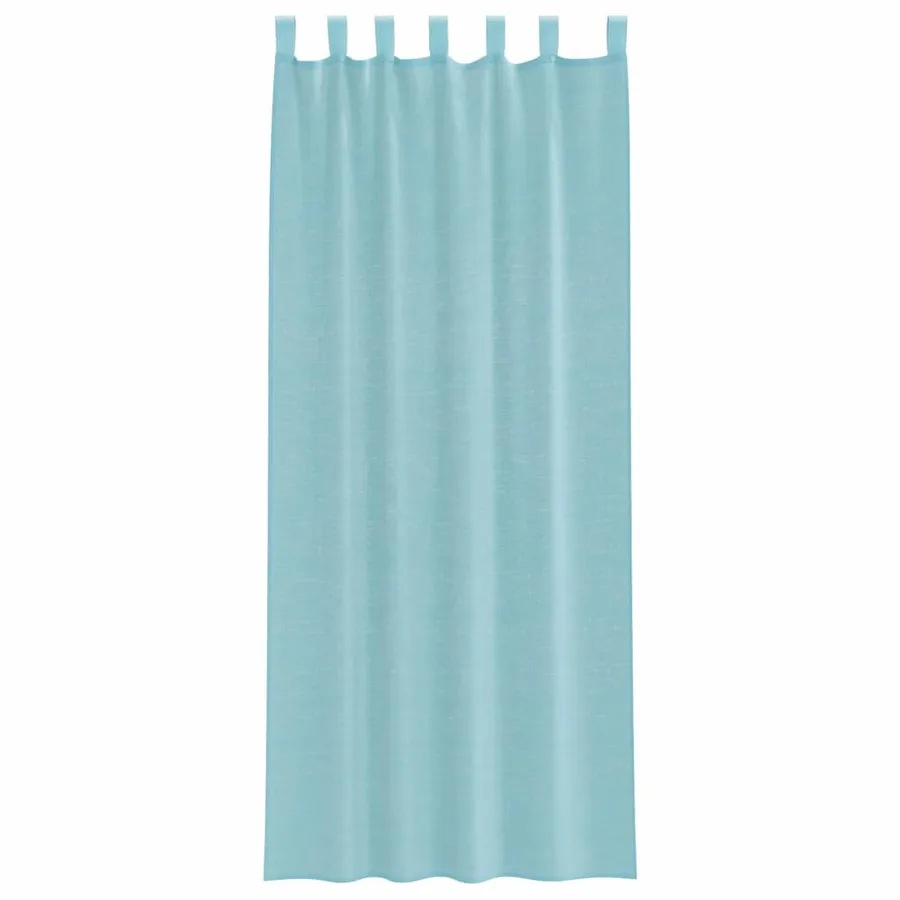 Rideaux en voile avec boucles 2 pcs turquoise 140x260 cm - 4