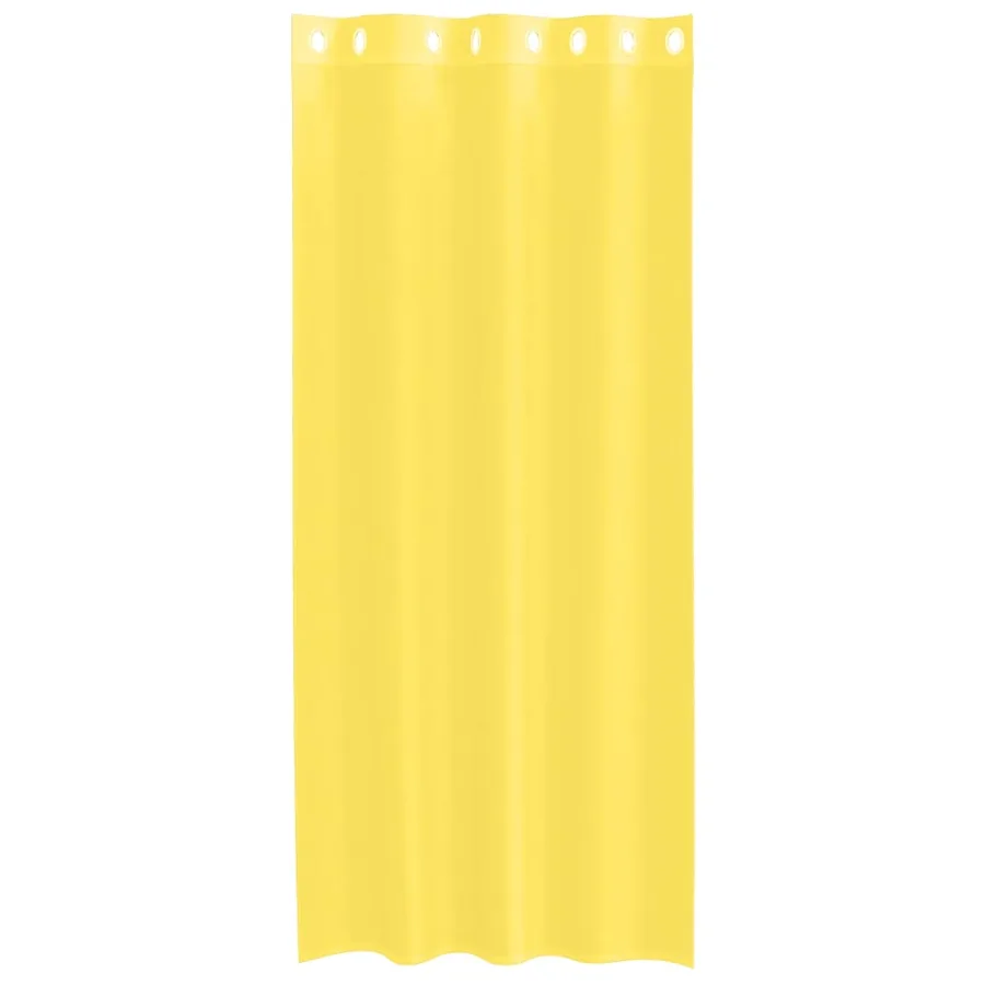 Rideaux en voile avec œillets 2 pcs jaune - 4