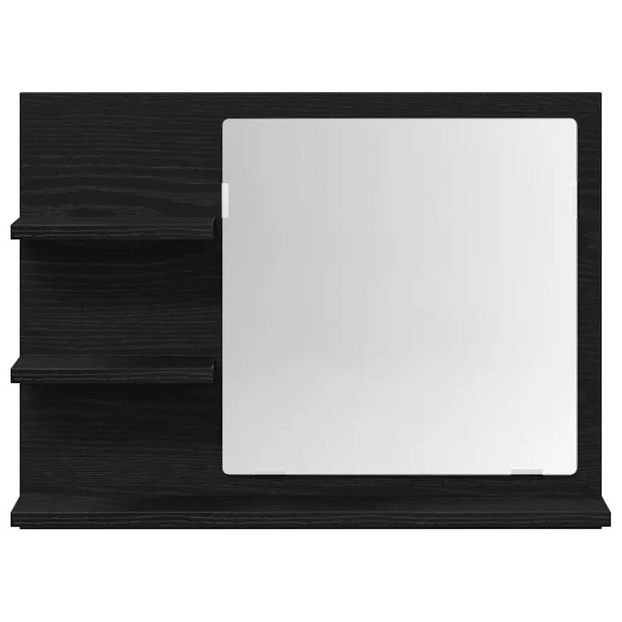Miroir de salle de bain chêne noir 60x10,5x45cm bois ingénierie - 5