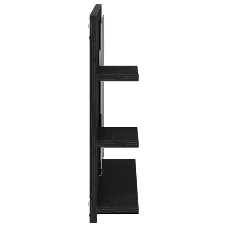 Miroir de salle de bain chêne noir 60x10,5x45cm bois ingénierie - 6
