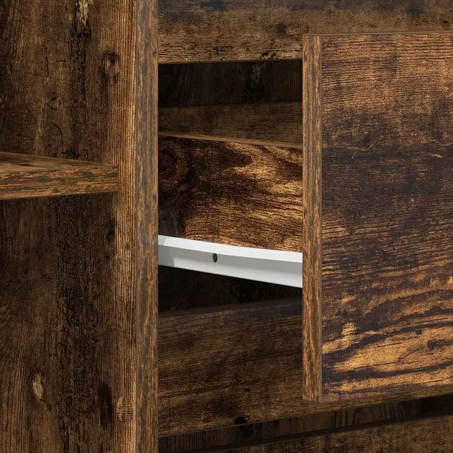Buffet Chêne fumé 120 x 41 x 75 cm Bois d'ingénierie - 11