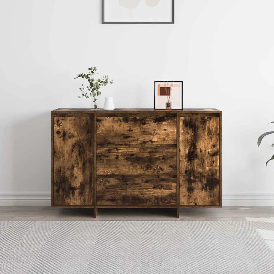 Buffet Chêne fumé 120 x 41 x 75 cm Bois d'ingénierie - 4