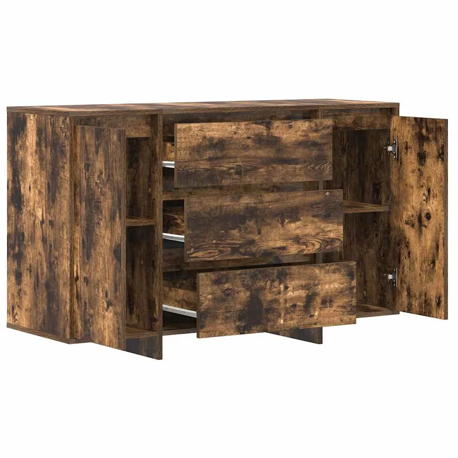 Buffet Chêne fumé 120 x 41 x 75 cm Bois d'ingénierie - 5