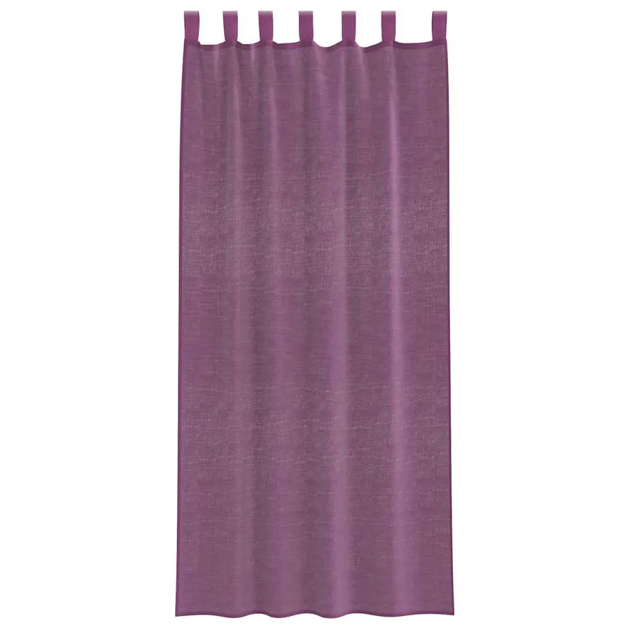 Rideaux en voile avec boucles 2 pcs violet 140x245 cm - 4