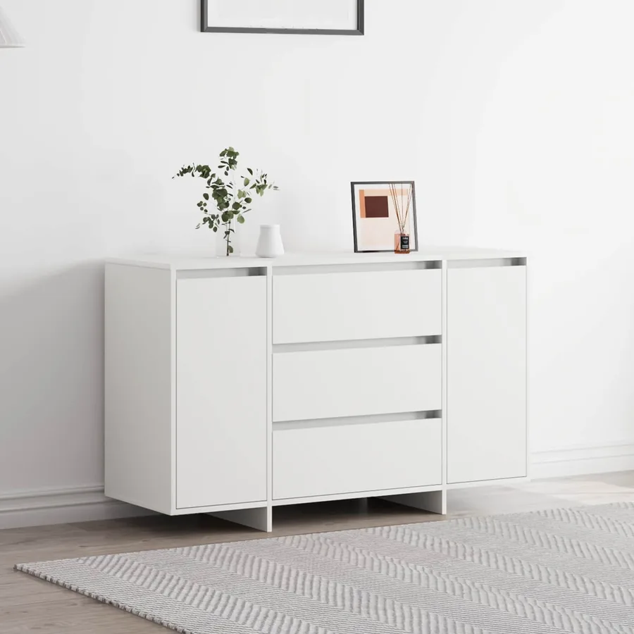 Buffet avec tiroir Blanc 120 x 41 x 75 cm Bois d'ingénierie