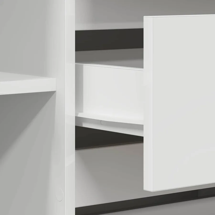 Buffet avec tiroir Blanc 120 x 41 x 75 cm Bois d'ingénierie - 11