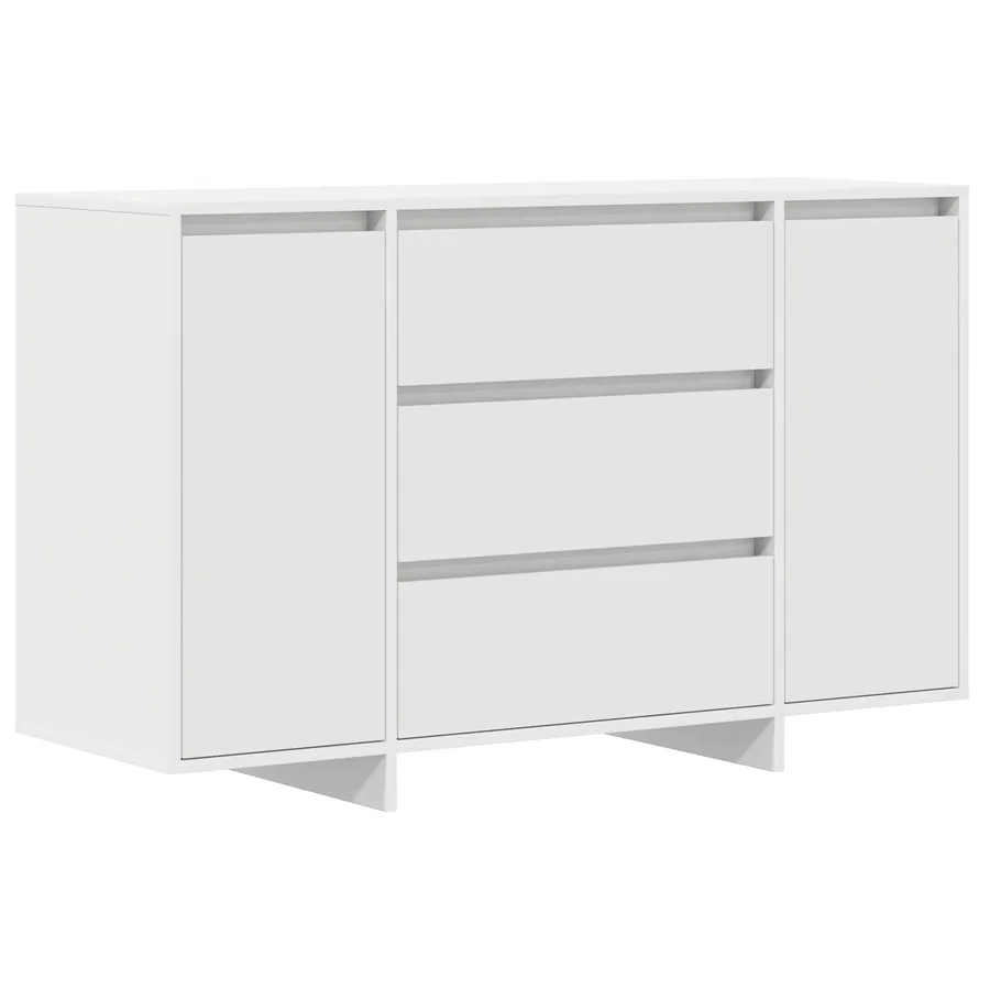 Buffet avec tiroir Blanc 120 x 41 x 75 cm Bois d'ingénierie - 2