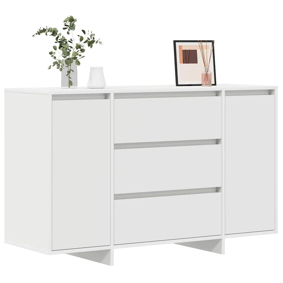 Buffet avec tiroir Blanc 120 x 41 x 75 cm Bois d'ingénierie - 3