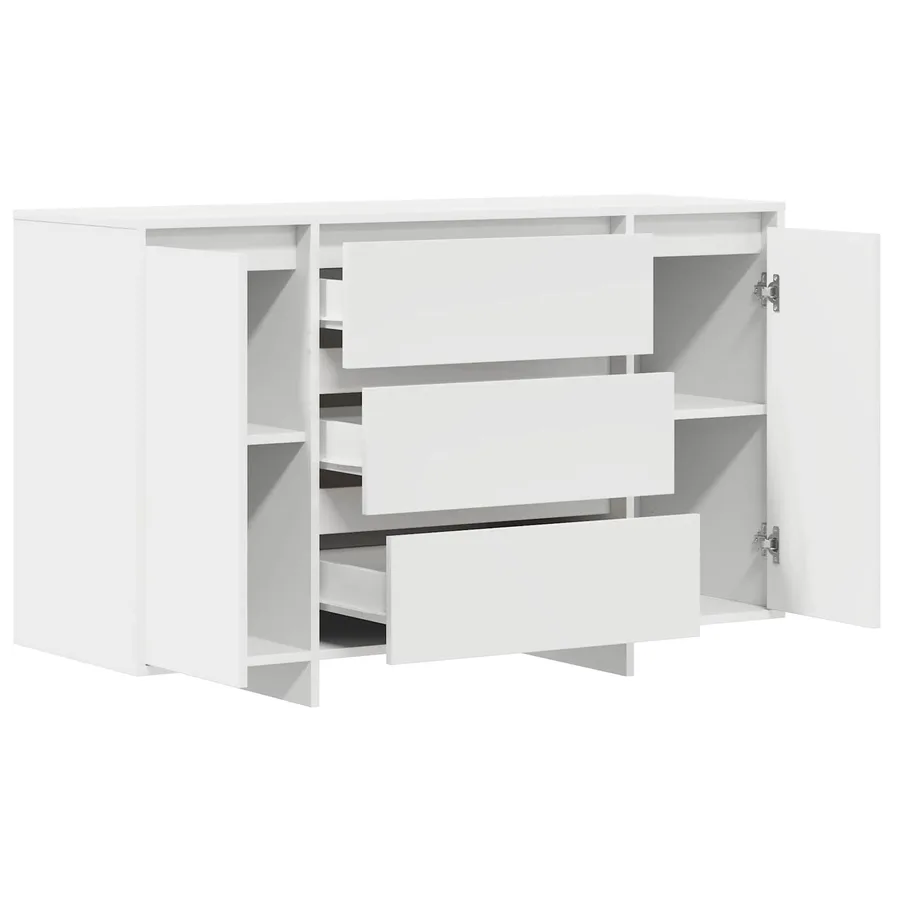 Buffet avec tiroir Blanc 120 x 41 x 75 cm Bois d'ingénierie - 5