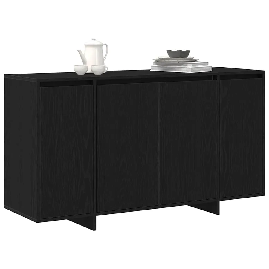 Buffet Chêne noir 135 x 41 x 75 cm Bois d'ingénierie - 3