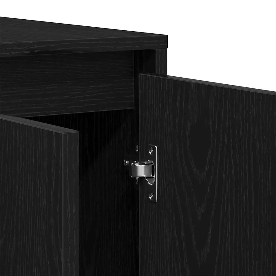 Buffet Chêne noir 135 x 41 x 75 cm Bois d'ingénierie - 8